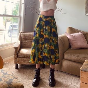 floral midi skirt